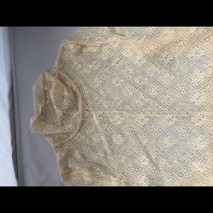 Free People Lace top large cream new with tags